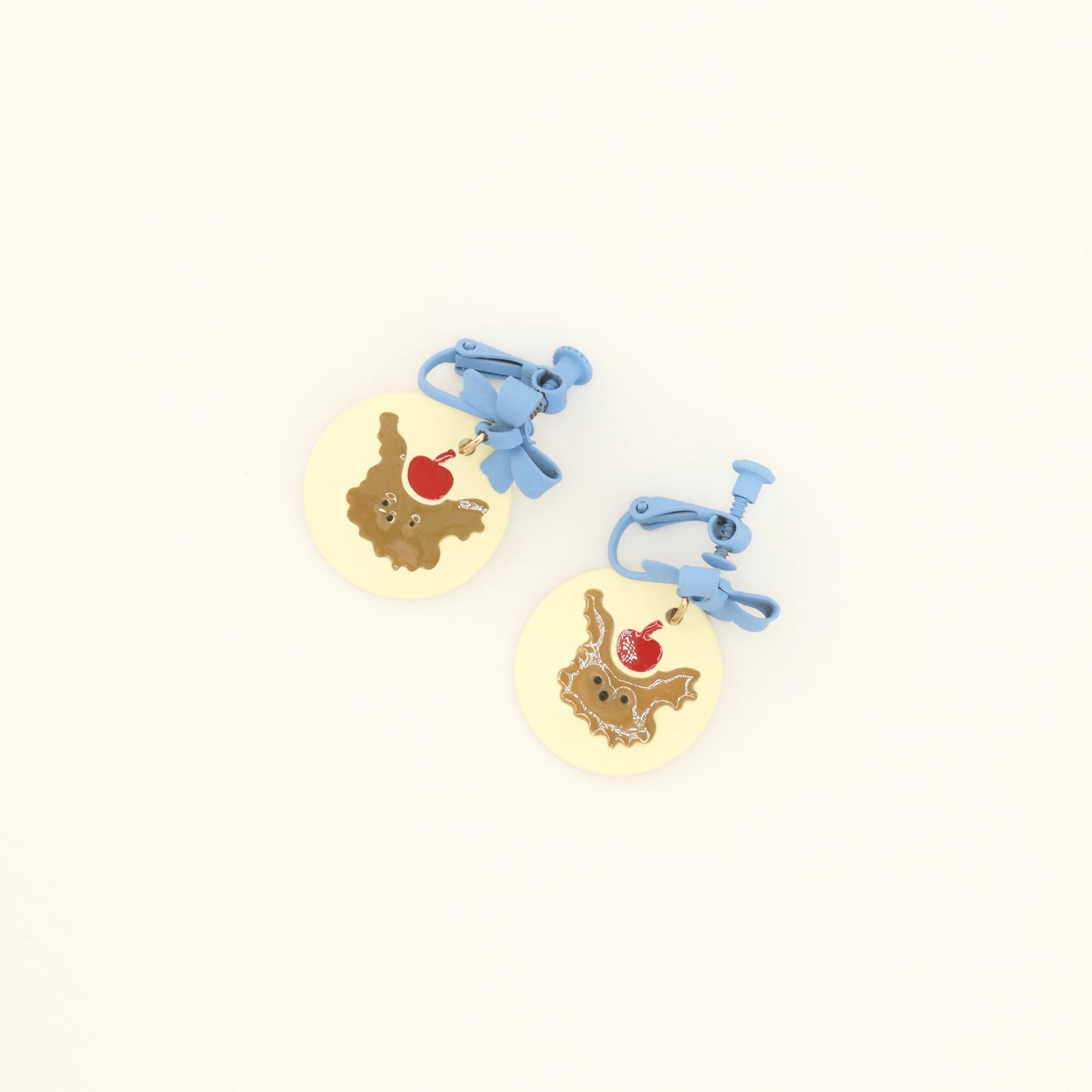 Raindeer Rounds Clip On Earrings