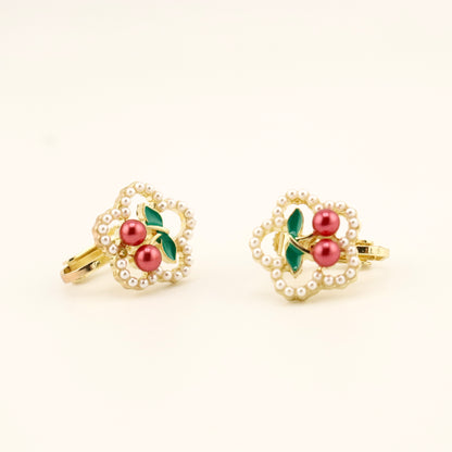 Cherry Kiss Clip On Earrings