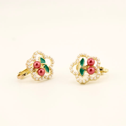 Cherry Kiss Clip On Earrings