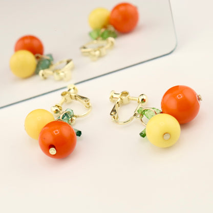 Citrus Charms Clip On Earrings