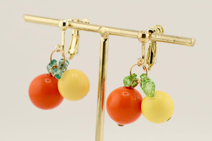 Citrus Charms Clip On Earrings