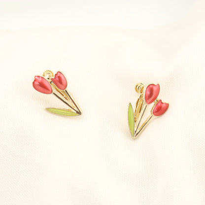 Tulip Treasures Clip On Earrings